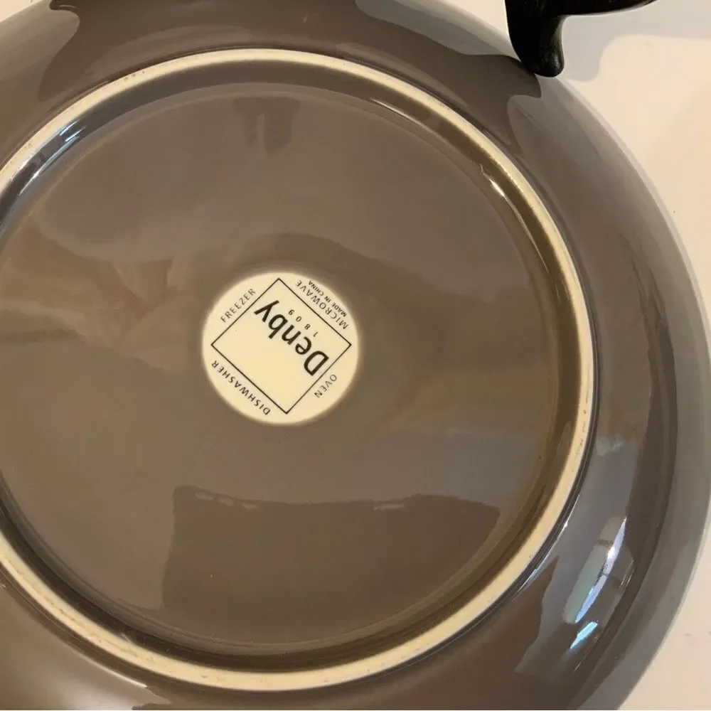 Denby 1809 swirl Dinner Plate Microwave Freezer Dishwasher and Oven Safe A9